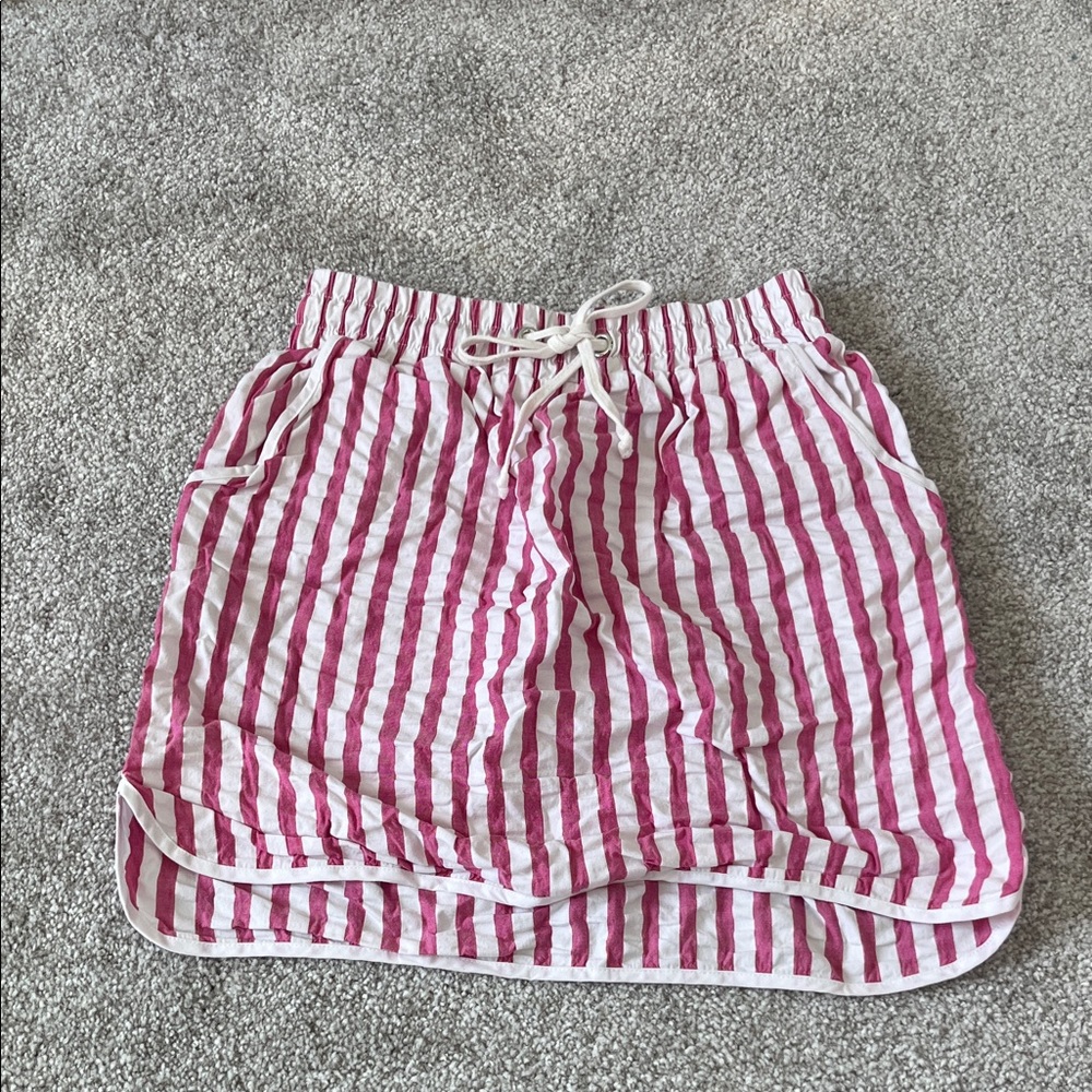 Urban Outfitters Pink and White Striped Skirt